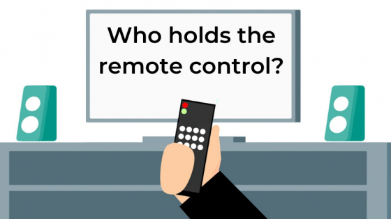 Do you know who holds the remote control?