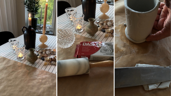 Skapa med självtorkande lera