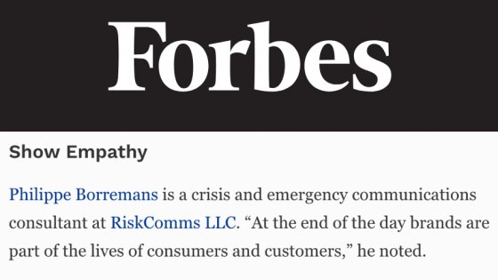 The need for empathy during a crisis